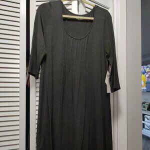 Eileen Fisher Charcoal Gray stretch viscose Jersey Melange